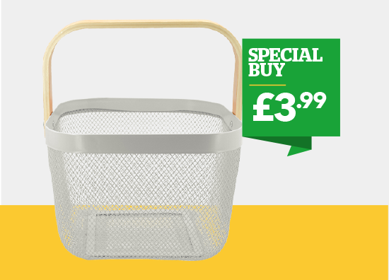 White Storage Basket >